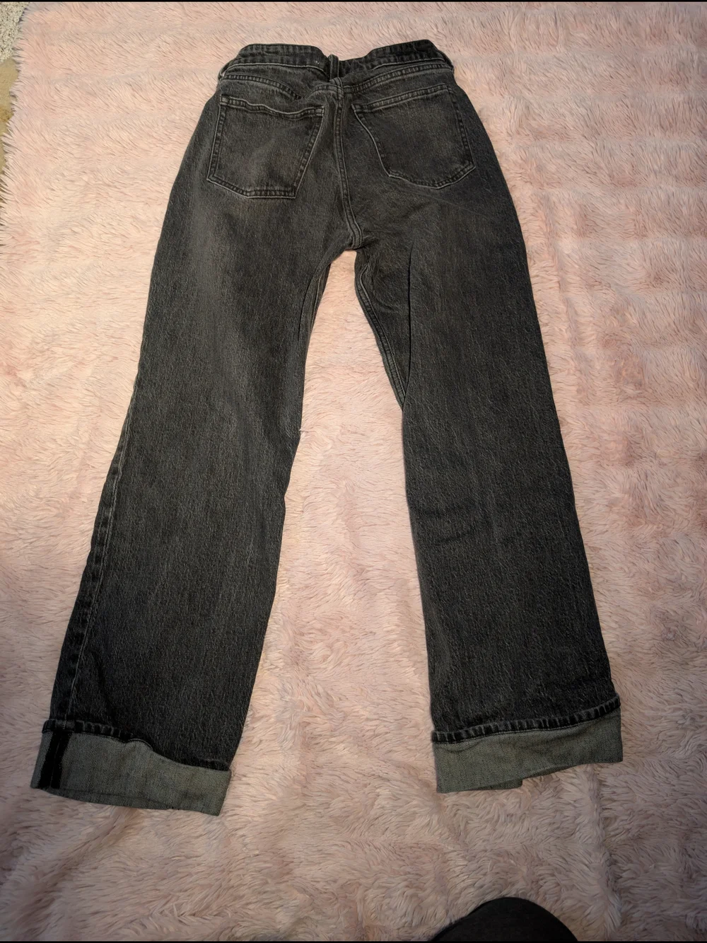 Abercrombie & Fitch High-Rise Relaxed Straight Jeans - Charcoal Gray - Picture 2 of 4